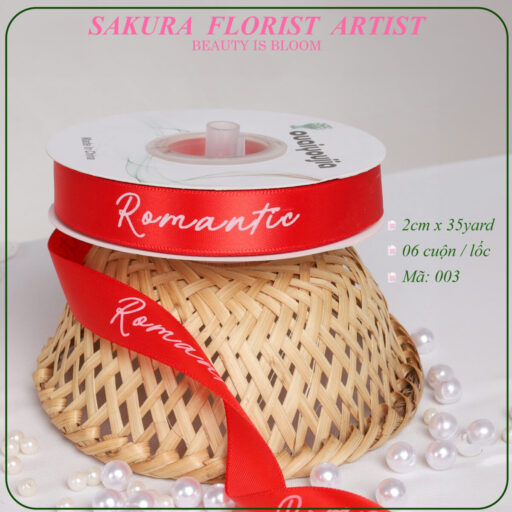 Ruy Băng In Chữ Romantic, Loại 2.0cm