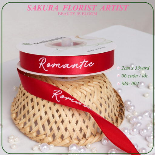 Ruy Băng In Chữ Romantic, Loại 2.0cm