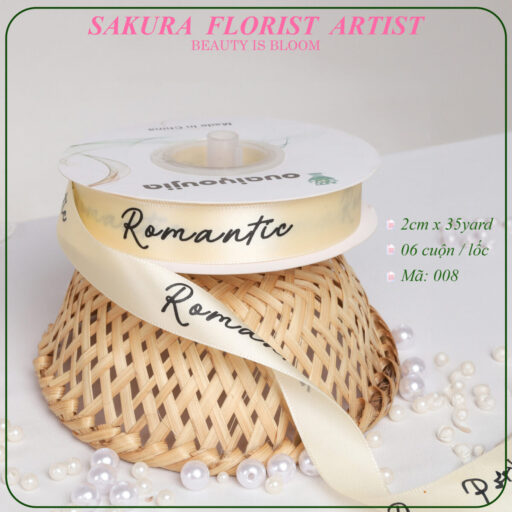 Ruy Băng In Chữ Romantic, Loại 2.0cm