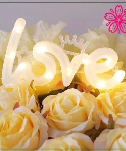 Đèn Led Chữ Love Trang Trí Decor Bó Hoa, Quà Tặng, Bánh Sinh Nhật, Đèn Led Chữ 3 Chế Độ 4 Den led chu Love 6x10.5cm 3 che do 3