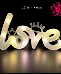 Đèn Led Chữ Love Trang Trí Decor Bó Hoa, Quà Tặng, Bánh Sinh Nhật, Đèn Led Chữ 3 Chế Độ 6 Den led chu Love 6x10.5cm 3 che do 5
