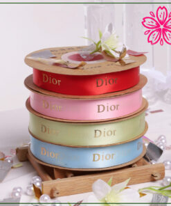 Ruy Băng In Chữ DIOR nhũ, Loại 2.0cm x32yard