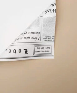 Giấy Gói Hoa Hai Mặt Báo 58x58cm 5 giấy gói hoa hai mặt báo nâu nhạt