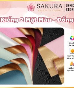 giấy gói hoa màu mạ vàng