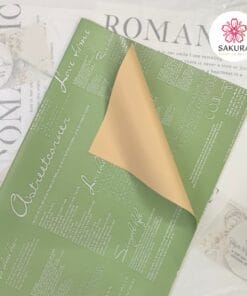 Giấy Gói Hoa Hai Mặt Chữ Tiếng Anh 58x58cm 2 Giấy Gói Hoa Hai Mặt Chữ Tiếng Anh 58x58cm mã 002