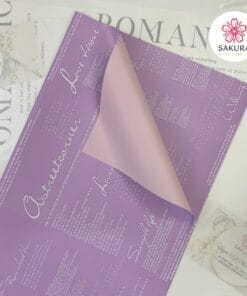 Giấy Gói Hoa Hai Mặt Chữ Tiếng Anh 58x58cm 4 Giấy Gói Hoa Hai Mặt Chữ Tiếng Anh 58x58cm mã 006