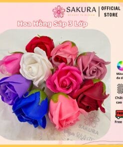 Hoa Hồng Sáp 3 Lớp