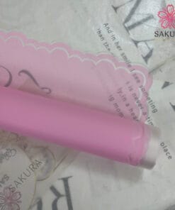 Giấy Gói Hoa Họa Tiết Viền Ren Sóng 58x58cm 2 Giấy Gói Hoa Họa Tiết Viền Ren Sóng - Hồng đậm viền trắng