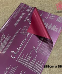 Giấy Gói Hoa Hai Mặt Chữ Tiếng Anh 58x58cm 3 Giấy Gói Hoa Hai Mặt Chữ Tiếng Anh 58x58cm mã 004