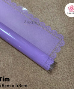 Giấy Gói Hoa Họa Tiết Viền Mây 58x58cm 4 giấy gói hoa họa tiết viền mây tím