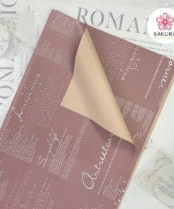 Giấy Gói Hoa Hai Mặt Chữ Tiếng Anh 58x58cm 1 Giấy Gói Hoa Hai Mặt Chữ Tiếng Anh 58x58cm mã 001