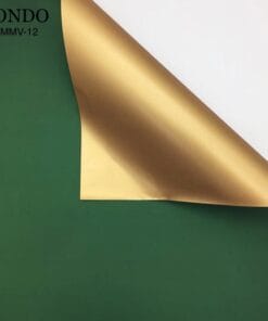 giấy gói hoa màu mạ vàng xanh lá