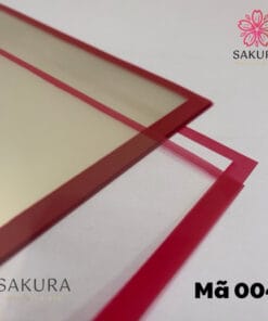 Giấy Gói Hoa Bóng Kính Viền Màu Trong Suốt 55x55cm 5 giấy gói hoa bóng kính viền đỏ