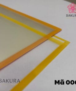 Giấy Gói Hoa Bóng Kính Viền Màu Trong Suốt 55x55cm 3 giấy gói hoa bóng kính viền cam