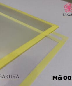 Giấy Gói Hoa Bóng Kính Viền Màu Trong Suốt 55x55cm 4 giấy gói hoa bóng kính viền vàng