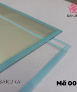 Giấy Gói Hoa Bóng Kính Viền Màu Trong Suốt 55x55cm 7 giấy gói hoa bóng kính viền xanh