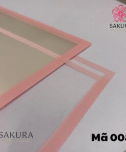 Giấy Gói Hoa Bóng Kính Viền Màu Trong Suốt 55x55cm 6 giấy gói hoa bóng kính viền hồng phấn