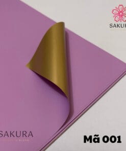 giấy gói hoa màu mạ vàng 001