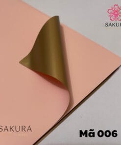 giấy gói hoa màu mạ vàng 006