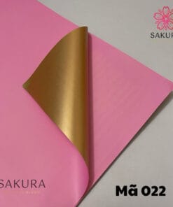 giấy gói hoa màu mạ vàng 022