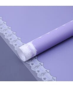 Giấy Gói Hoa Họa Tiết Ren Vuông tím