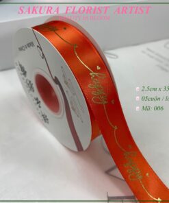 ruy băng lụa in chữ happy 006