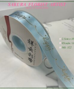 ruy băng lụa in chữ happy 322