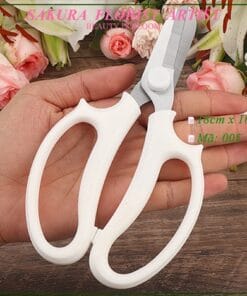 Kéo cắt tỉa cành hoa Nhật Bản D18xR10cm trắng hồng