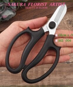 Kéo cắt tỉa cành hoa Nhật Bản D18xR10cm đen