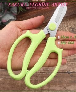 Kéo cắt tỉa cành hoa Nhật Bản D18xR10cm xanh nõn chuối