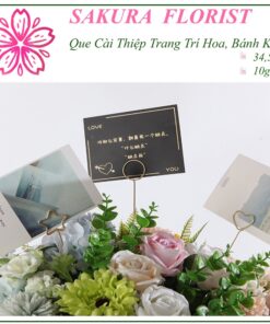 Que cài thiệp trang trí hoa, bánh kem 34cm – Sang trọng, ý nghĩa tại Phụ Kiện Hoa Sakura