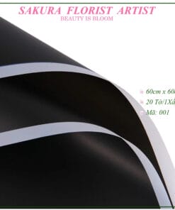 Giấy Gói Hoa Viền Đen Trắng 60x60cm 1 giấy gói hoa đen viền trắng