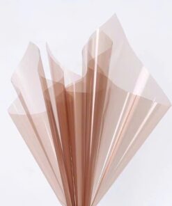 Giấy Kiếng Thạch Màu Trong Suốt 58x58cm nâu đậm