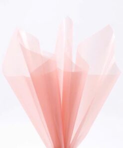 Giấy Kiếng Thạch Màu Trong Suốt 58x58cm hồng cam