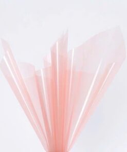 Giấy Kiếng Thạch Màu Trong Suốt 58x58cm hồng cam nhạt