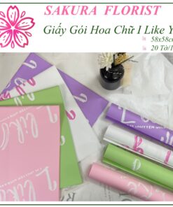 giấy gói hoa chữ i like you