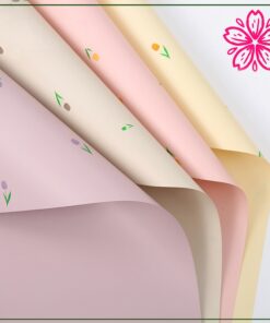 giấy gói hoa họa tiết tulip