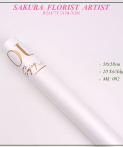 giấy gói hoa in chữ everyday i love you màu trắng