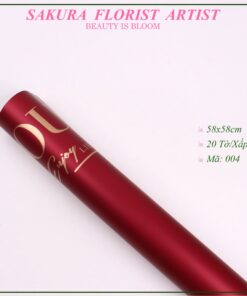 giấy gói hoa in chữ everyday i love you màu đỏ đô