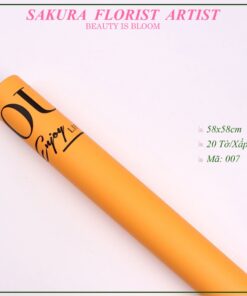 giấy gói hoa in chữ everyday i love you màu cam