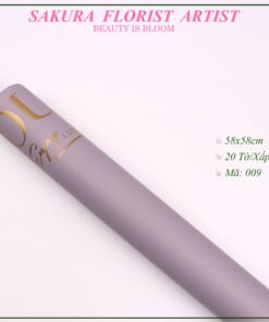 giấy gói hoa in chữ everyday i love you màu tím