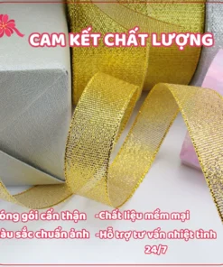 Ruy Băng Nhũ Kim Tuyến 25Yard, Gói Hoa, Gói Quà, Trang Trí Tiệc