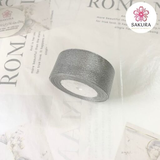 Ruy Băng Nhũ Vàng, Bạc kim tuyến – Loại 2-4cm x25yard