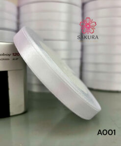 ruy băng satin trơn 1cm A001