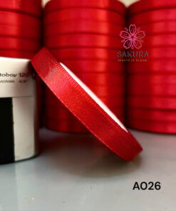 ruy băng satin trơn 1cm A026