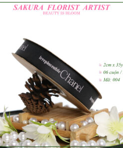 ruy băng gân Chanel đen