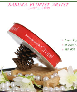 ruy băng gân Chanel đỏ