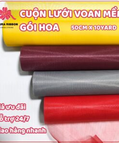 Cuộn Lưới Voan Mềm Gói Hoa 50cm x 10yard, Gói Hoa, Gói Quà, Trang Trí Tiệc, DIY, Decor