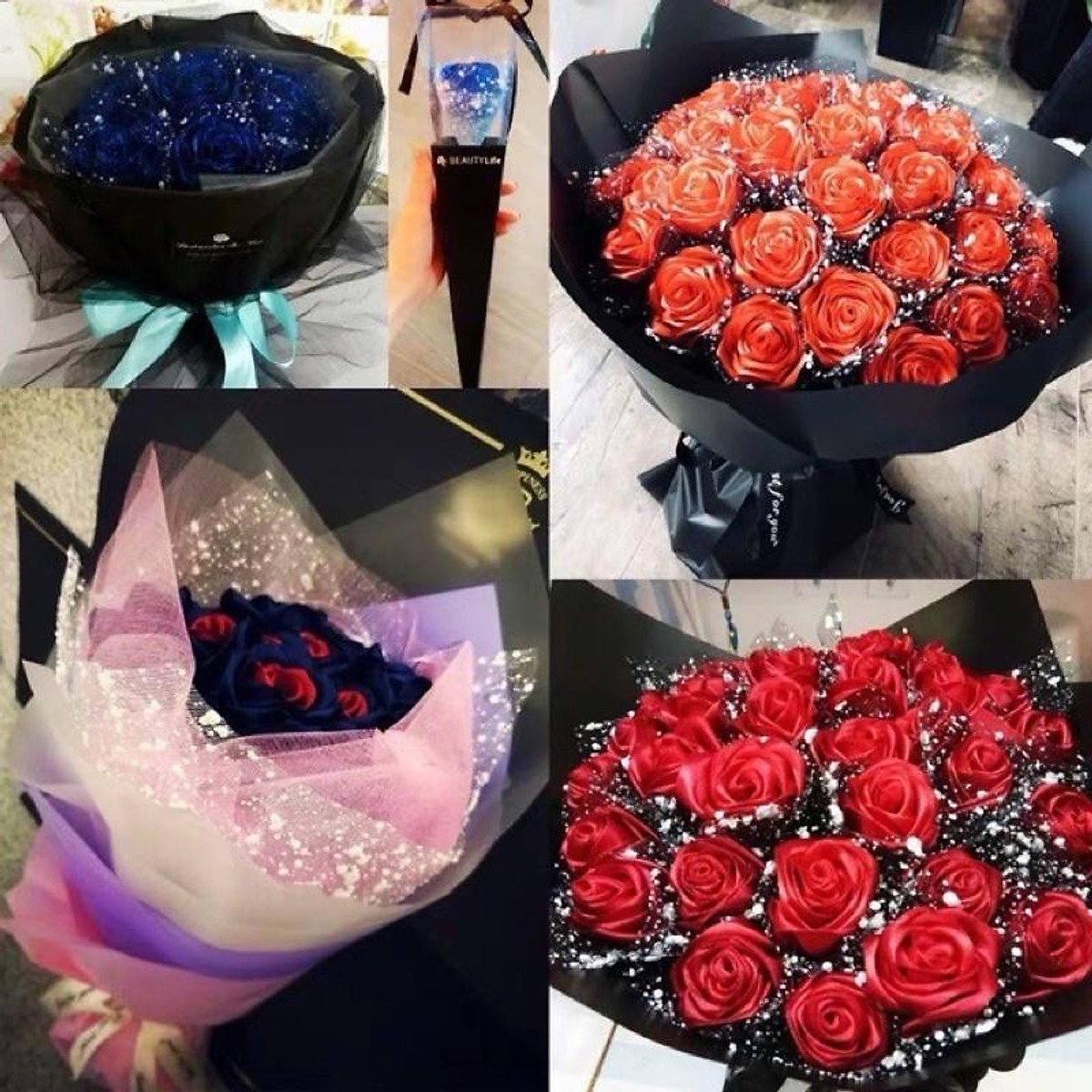 Các bước cơ bản để gói hoa với lưới tuyết